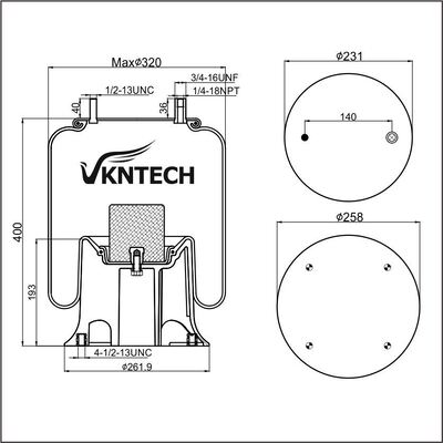 AIR SPRING NEWAY 905-57-099  TRIANGLE 8360 6373  Contitech 9 10-21 P 360  Firestone W01-358-9320 1T15M-11  Goodyear 1R12-363 REPLACE BY VKNTECH 1K9320