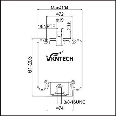 KABIN AIR SPRING NAVISTAR LINK LTD 1102-0026 ((NAV.) Firestone W02-358-7079 VKNTECH 1S7079 tarafından değiştirildi