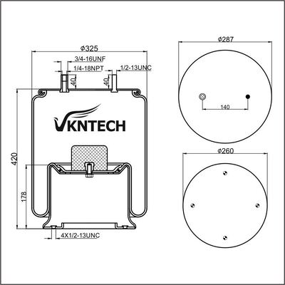 TRAILER AIR SPRING NEWAY 90557200 WATSON & CHALIN AS-0047 Firestone W01-358-5503 1T19L-12 Goodyear 1R14-174 566283020 VKNTECH 1K5503 ile değiştirildi
